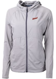 Cutter and Buck Detroit Tigers Womens Grey Cooperstown Adapt Eco Light Weight Jacket