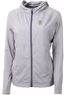Cutter and Buck Milwaukee Brewers Womens Grey Cooperstown Adapt Eco Light Weight Jacket