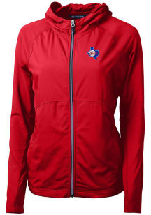 Cutter and Buck Texas Rangers Womens Red Cooperstown Adapt Eco Light Weight Jacket