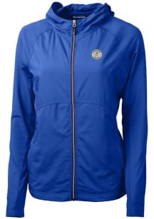 Cutter and Buck Milwaukee Brewers Womens Blue Cooperstown Adapt Eco Light Weight Jacket