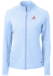 Cutter and Buck Atlanta Braves Womens Blue Cooperstown Adapt Eco Knit Light Weight Jacket