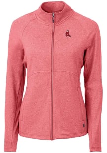 Cutter and Buck Boston Red Sox Womens Cardinal Cooperstown Adapt Eco Knit Light Weight Jacket