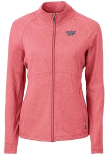 Cutter and Buck Minnesota Twins Womens Cardinal Cooperstown Adapt Eco Knit Light Weight Jacket