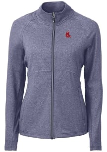 Cutter and Buck Boston Red Sox Womens Navy Blue Cooperstown Adapt Eco Knit Light Weight Jacket