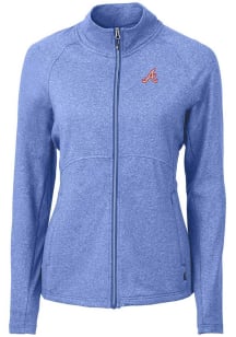 Cutter and Buck Atlanta Braves Womens Blue Cooperstown Adapt Eco Knit Light Weight Jacket