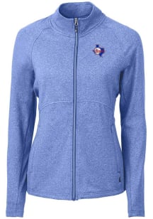 Cutter and Buck Texas Rangers Womens Blue Cooperstown Adapt Eco Knit Light Weight Jacket