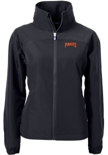 Cutter and Buck Pittsburgh Pirates Womens Black Cooperstown Charter Eco Light Weight Jacket