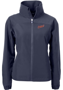 Cutter and Buck Detroit Tigers Womens Navy Blue Cooperstown Charter Eco Light Weight Jacket