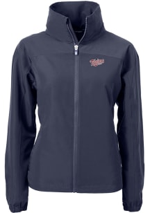 Cutter and Buck Minnesota Twins Womens Navy Blue Cooperstown Charter Eco Light Weight Jacket