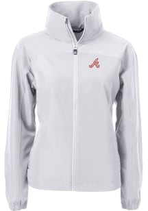 Cutter and Buck Atlanta Braves Womens Grey Cooperstown Charter Eco Light Weight Jacket