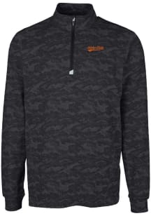 Cutter and Buck Idaho State Bengals Mens Black Traverse Long Sleeve 1/4 Zip Pullover
