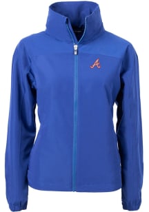 Cutter and Buck Atlanta Braves Womens Blue Cooperstown Charter Eco Light Weight Jacket