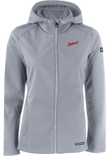 Cutter and Buck Detroit Tigers Womens Charcoal Cooperstown Evoke Light Weight Jacket