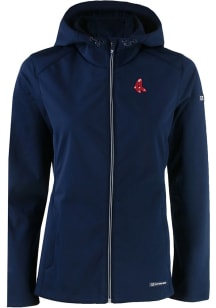 Cutter and Buck Boston Red Sox Womens Navy Blue Cooperstown Evoke Light Weight Jacket