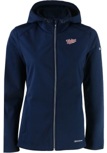 Cutter and Buck Minnesota Twins Womens Navy Blue Cooperstown Evoke Light Weight Jacket