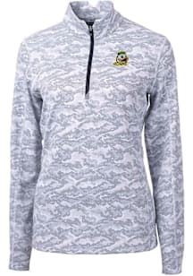 Cutter and Buck Oregon Ducks Womens Charcoal Traverse Camo Qtr Zip
