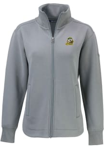 Womens Oregon Ducks Grey Cutter and Buck Roam Light Weight Jacket