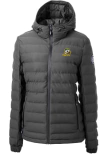 Womens Oregon Ducks Grey Cutter and Buck Mission Ridge Repreve Filled Jacket