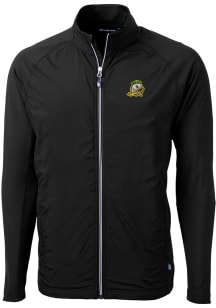 Black Oregon Ducks Cutter and Buck Mens Adapt Eco Big and Tall Light Weight Jacket