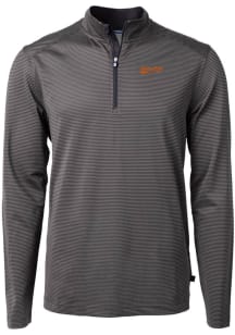Cutter and Buck Idaho State Bengals Mens Black Vault Virtue Eco Pique Micro Stripe Long Sleeve 1..