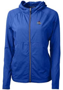 Womens Tulsa Golden Hurricane Blue Cutter and Buck Adapt Eco Light Weight Jacket