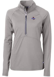 Cutter and Buck Tulsa Golden Hurricane Womens Grey Adapt Eco Qtr Zip