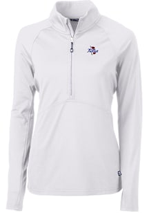 Cutter and Buck Tulsa Golden Hurricane Womens White Adapt Eco Qtr Zip