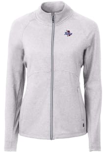 Womens Tulsa Golden Hurricane Grey Cutter and Buck Adapt Eco Knit Light Weight Jacket