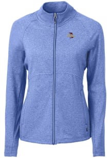 Womens Tulsa Golden Hurricane Blue Cutter and Buck Adapt Eco Knit Light Weight Jacket