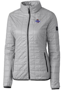 Womens Tulsa Golden Hurricane Grey Cutter and Buck Rainier PrimaLoft Filled Jacket