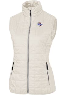 Womens Tulsa Golden Hurricane White Cutter and Buck Rainier PrimaLoft Vest