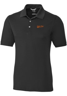 Cutter and Buck Idaho State Bengals Mens Black Advantage Short Sleeve Polo