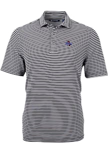Cutter and Buck Tulsa Golden Hurricane Black Virtue Eco Pique Stripe Big and Tall Polo