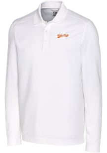 Cutter and Buck Idaho State Bengals Mens White Advantage Long Sleeve Polo Shirt