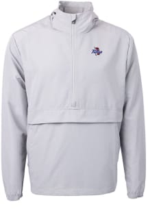 Mens Tulsa Golden Hurricane Grey Cutter and Buck Charter Eco Pullover Jackets