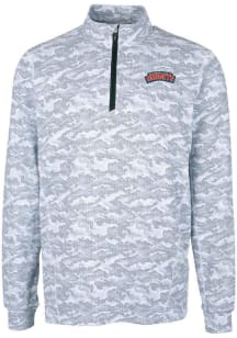 Cutter and Buck Delaware State Hornets Mens Charcoal Traverse Big and Tall 1/4 Zip Pullover
