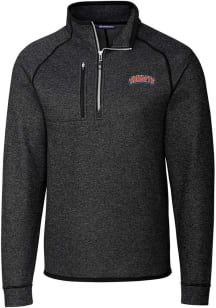 Cutter and Buck Delaware State Hornets Mens Charcoal Mainsail Big and Tall 1/4 Zip Pullover
