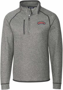 Cutter and Buck Delaware State Hornets Mens Grey Mainsail Big and Tall 1/4 Zip Pullover