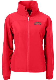 Cutter and Buck Delaware State Hornets Womens Red Charter Eco Light Weight Jacket