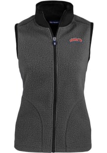 Cutter and Buck Delaware State Hornets Womens Grey Cascade Sherpa Vest