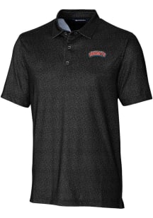 Cutter and Buck Delaware State Hornets Mens Black Pike Short Sleeve Polo