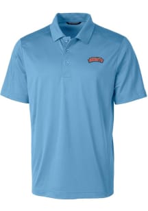 Cutter and Buck Delaware State Hornets Mens Light Blue Prospect Short Sleeve Polo