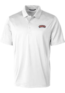 Cutter and Buck Delaware State Hornets Mens White Prospect Short Sleeve Polo