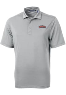 Cutter and Buck Delaware State Hornets Mens Grey Virtue Eco Pique Short Sleeve Polo