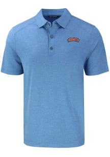 Cutter and Buck Delaware State Hornets Mens Blue Forge Short Sleeve Polo