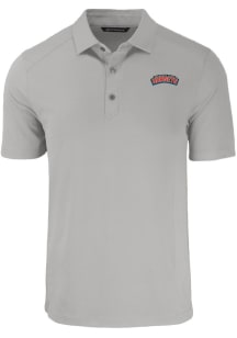 Cutter and Buck Delaware State Hornets Mens Grey Forge Short Sleeve Polo
