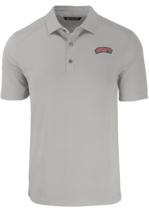 Cutter and Buck Delaware State Hornets Mens Grey Forge Eco Stretch Short Sleeve Polo