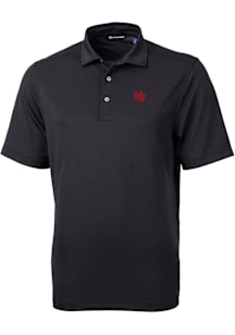 Cutter and Buck Nebraska Cornhuskers Black Vault Virtue Eco Pique Big and Tall Polo