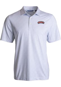 Cutter and Buck Delaware State Hornets Mens White Pike Pebble Short Sleeve Polo