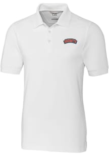 Cutter and Buck Delaware State Hornets Mens White Advantage Short Sleeve Polo